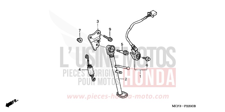STAND for VTR1000 SP-2 ROSS WHITE (NH196B) from 2002